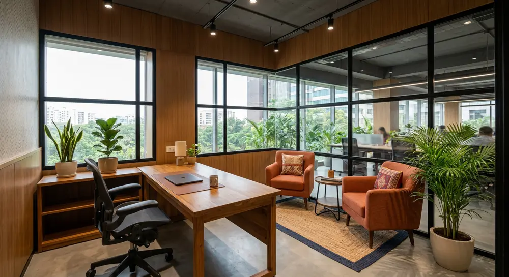 Furnished plug-and-play office cabin